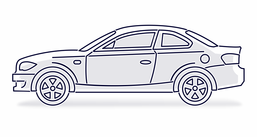 Sedan line illustration