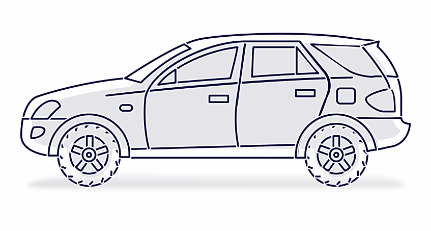 SUV line illustration